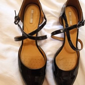 GEOX Black Patent Leather Heals